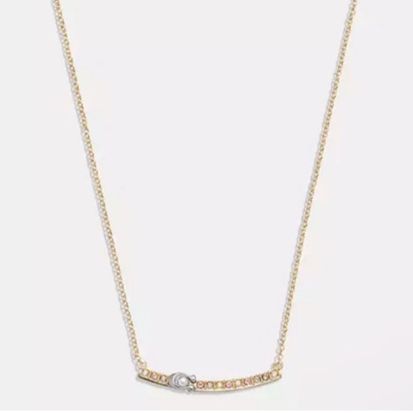 Coach Gold and Silver Necklace with Yellow Accents - Picture 3 of 3